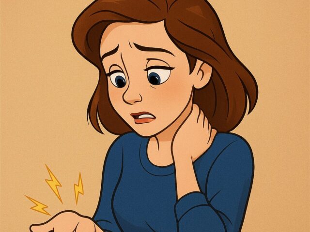 首の痛みで手がしびれる？