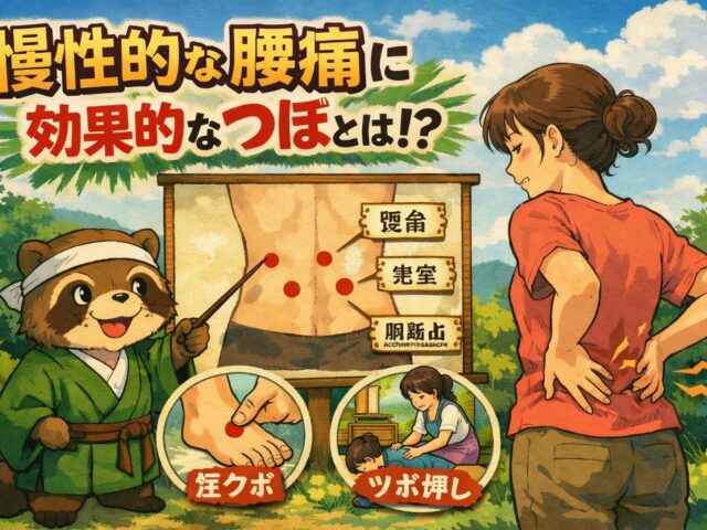慢性的な腰痛に効果的なつぼとは！？