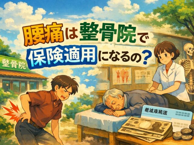 腰痛は整骨院で保険適用になるの？