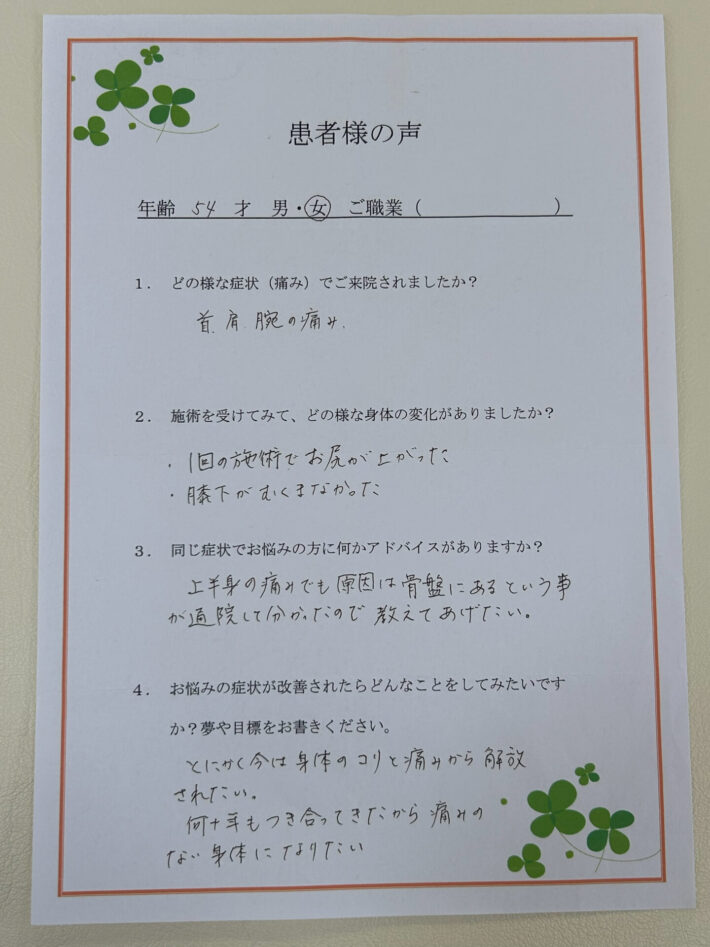 54歳　女性