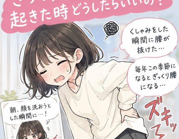 ぎっくり腰が起きた時どうしたらいいの？